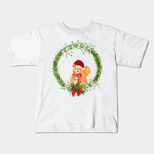 Silly Squirrel in a Christmas crown, Christmas gifts, cooler Christmas gifts, Christmas 2021 Kids T-Shirt